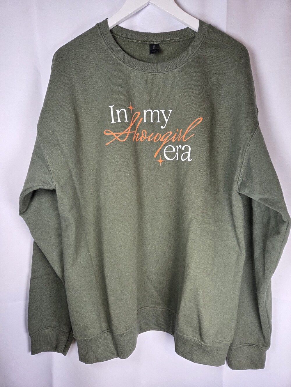 In My Showgirl Era Sweatshirt Green Taylor Swift Theme Women's L